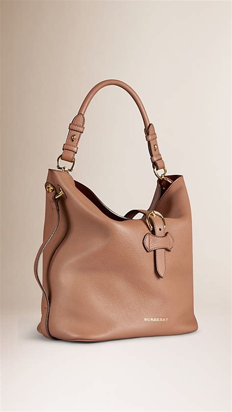 burberry medium buckle detail leather hobo bag|Burberry clothing website.